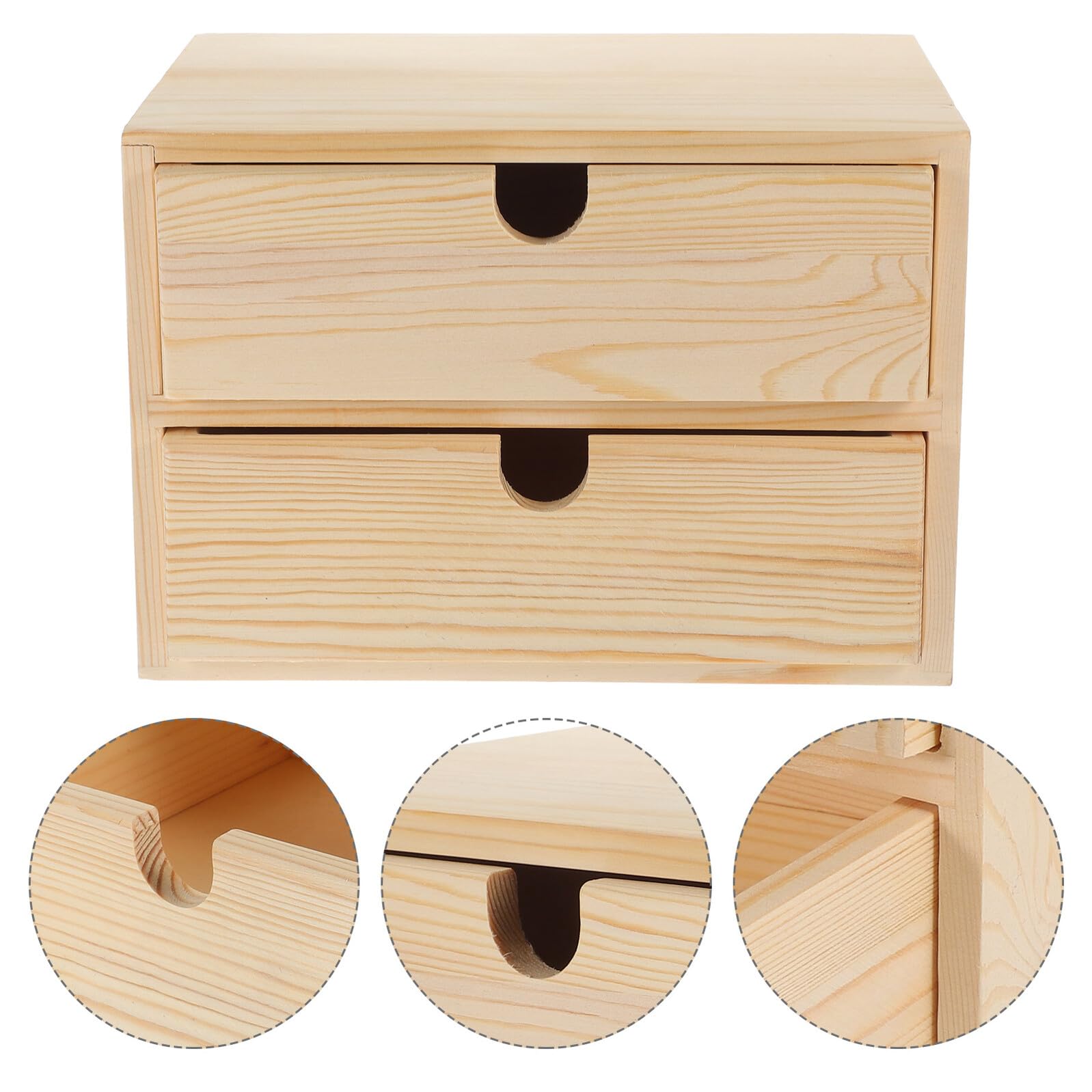 Schreibtisch-organizer aus Holz mit Schubladen Aufbewahrungsbox für Schmuck und Schreibwaren Schmuckschublade für Haushalt und Büro