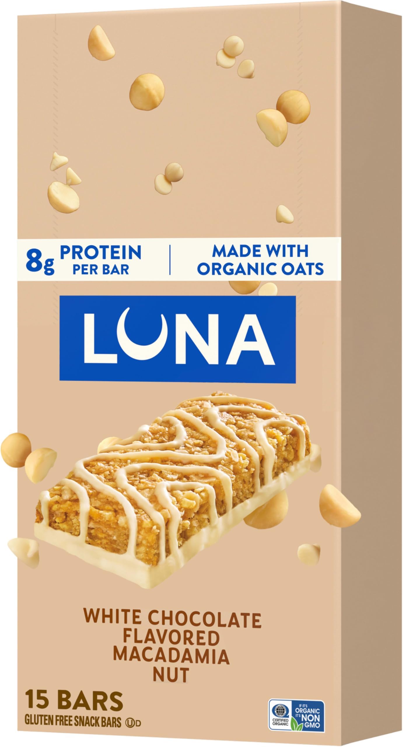 - Clif, Bar Luna White Chocolate Macadamia 15 Count, 25.35 Ounce