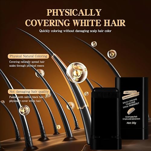 Miniatura 5 de Barra y peine 2 en 1, color impermeable de larga duración, a prueba de sudor, retoque rápido de raíces, herramienta de coloración, para mujeres y