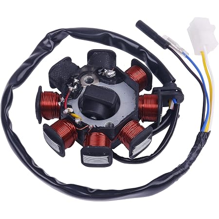 OEPUNAIKE 6-Pole 5-Wire AC Magneto Ignition Stator - Compatible With GY6 125cc/150cc Engines For Scooters, Mopeds, ATVs, Go-Karts - View #3