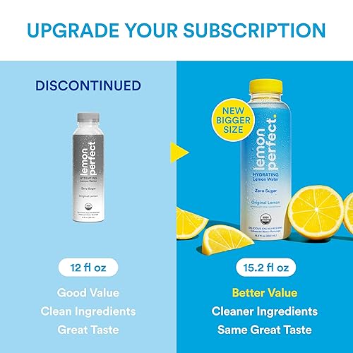 Miniatura 2 de Lemon Perfect - Agua de limón orgánica prensada en frío exprimida de fruta real agua saborizada sin azúcar con certificado Keto sin ingredientes