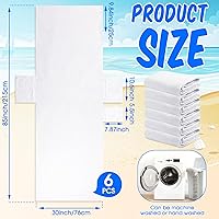 Vista 2 de Funda de algodón suave para silla de playa, toalla para tomar el sol, viajes, tumbona, con bolsillos laterales y superiores, para piscina al aire