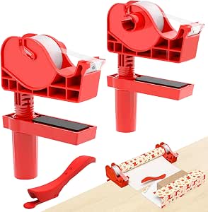 3-in-1 Tabletop Wrapping Paper Holder with Gift Wrap Cutter & Tape Dispenser