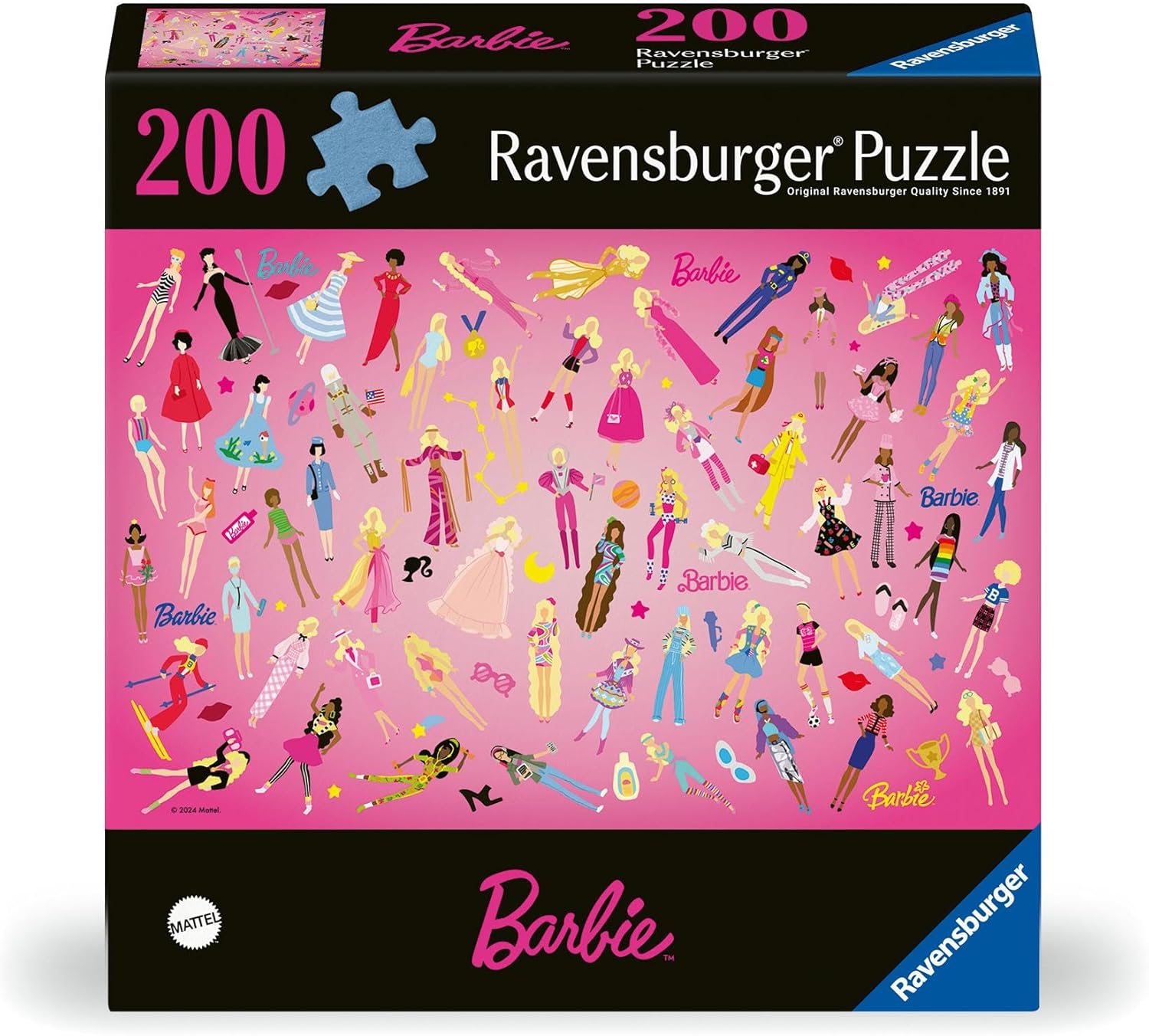 Erwachsenenpuzzle 200 Teile - Barbie - Inspirierende Mädchen SEIT 1959
