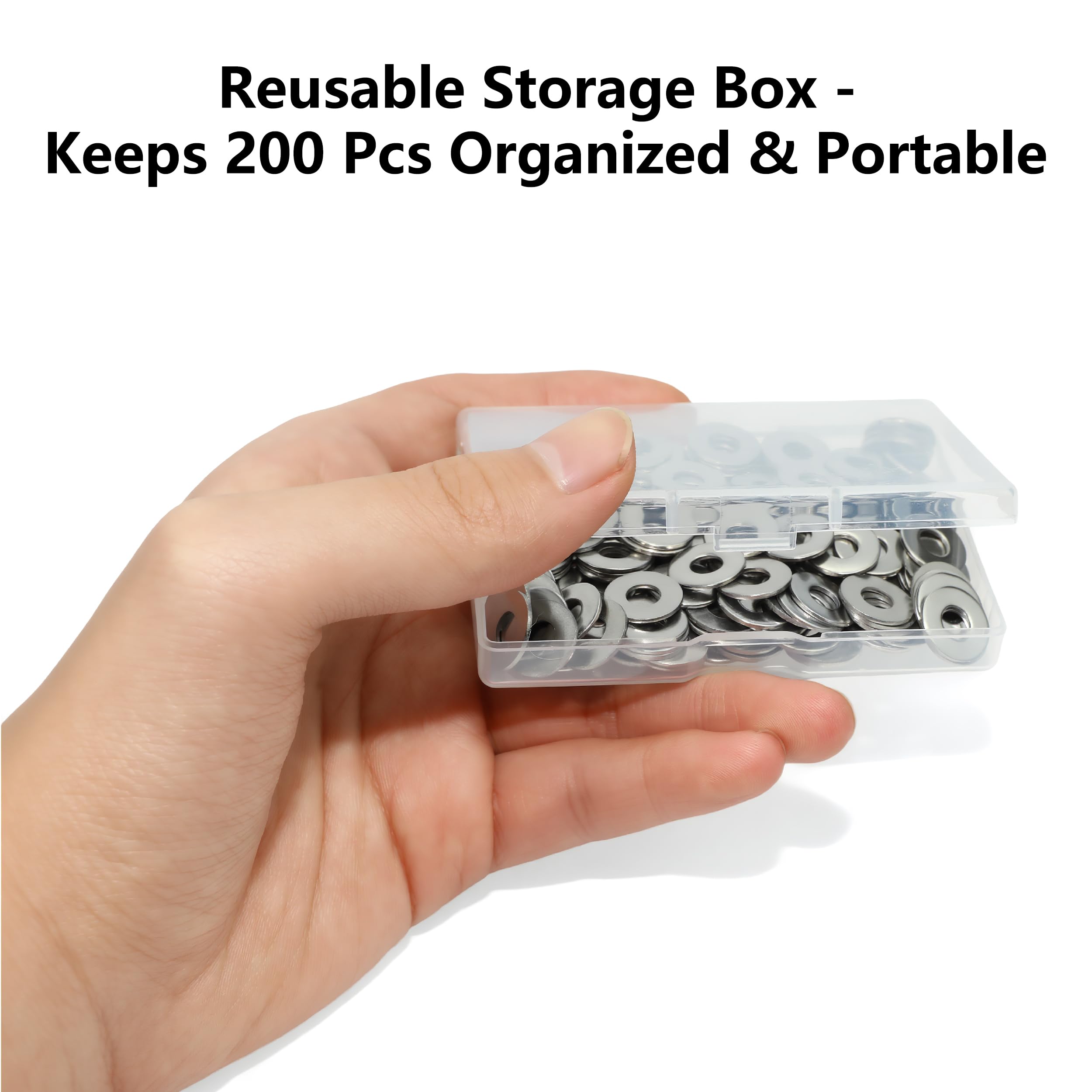 Stainless Steel Rivet Washers - 200 Pack -7