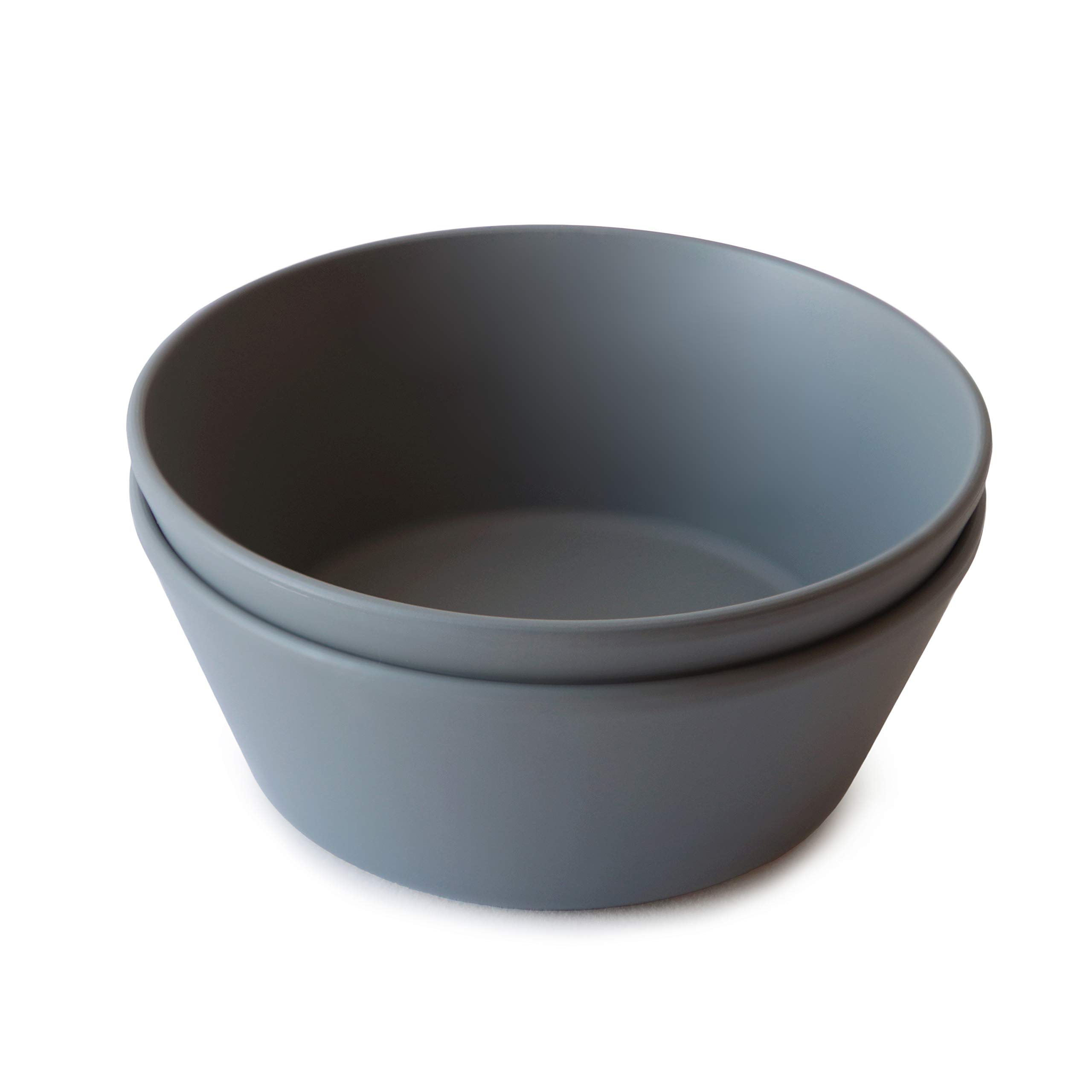 Mushie Dinnerware Bowls for Kids, (Smoke) Round Bowl, Medium
