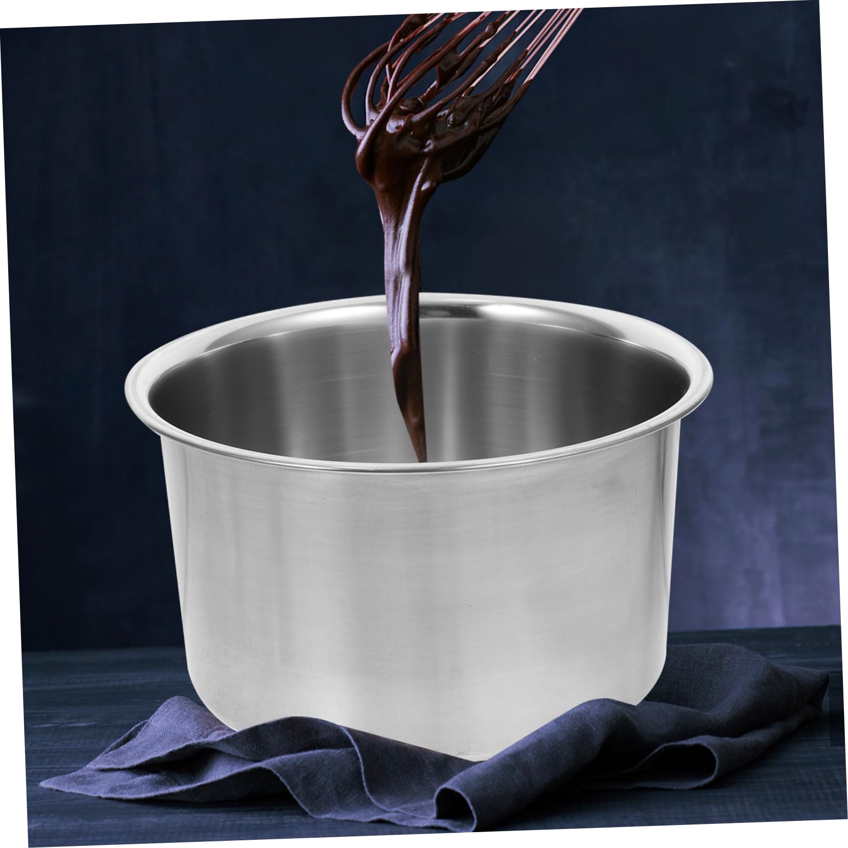 Ciieeo Melting Pot Double Boiler Pot in Stainless Steel for Pudding Chocolate Cheese Comfortable Handle