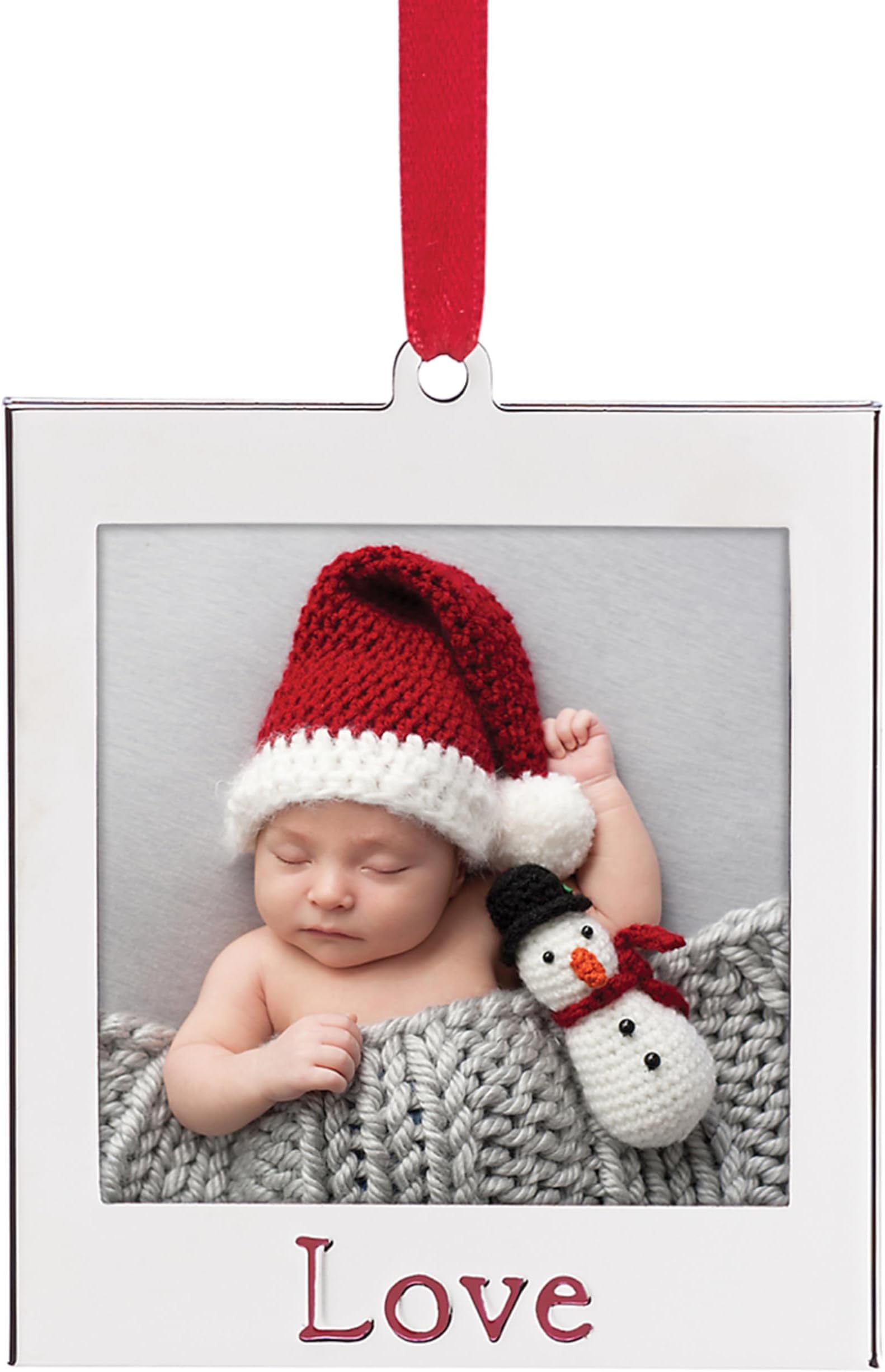 870946 Silver Plate Love Frame Ornament, Christmas