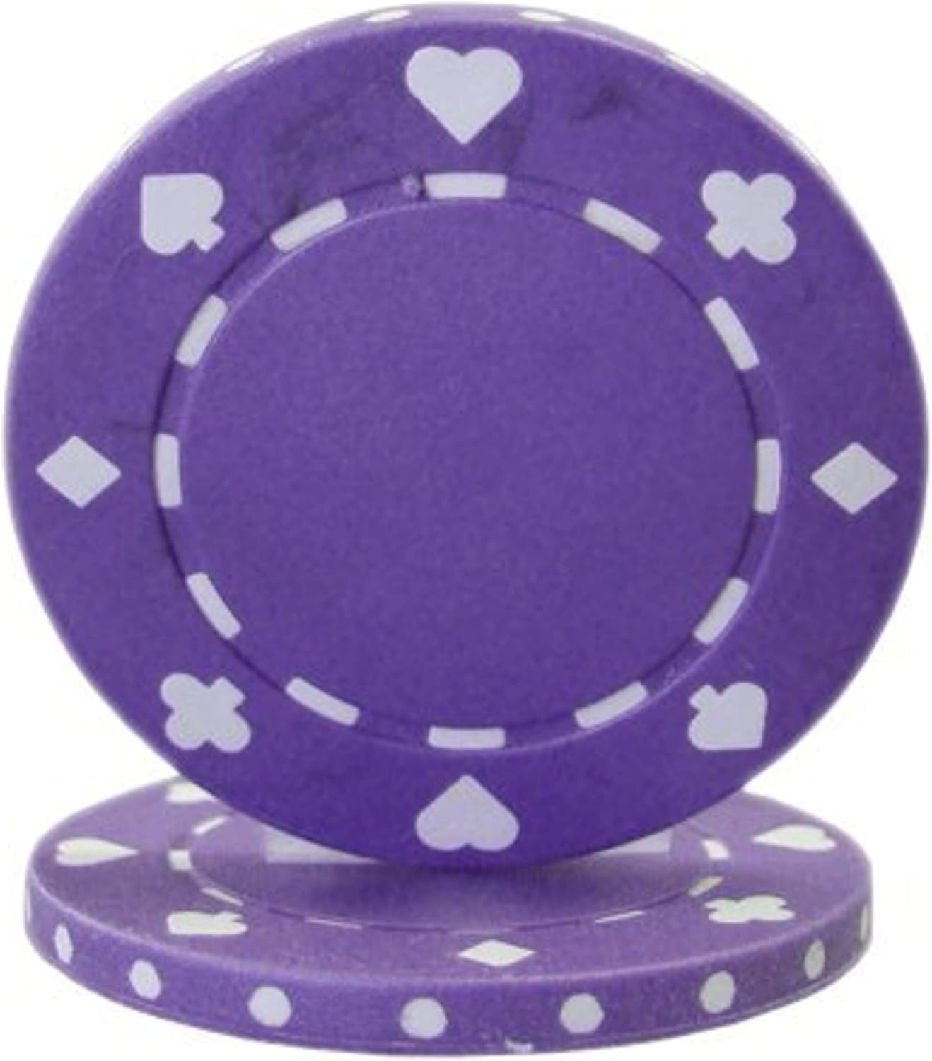 Brybelly Suited Poker Chips (50Piece), Purple, 11.5gm, Poker Chips