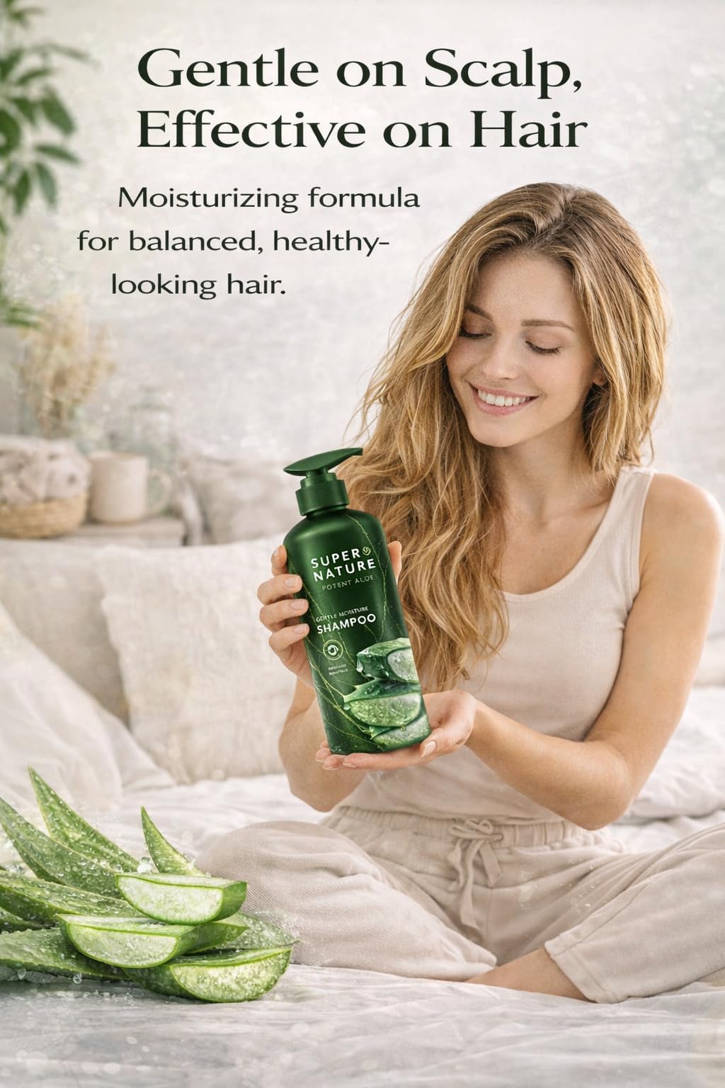 Super Nature Aloe Moisture Shampoo, Sulfate, Paraben & Dye Free