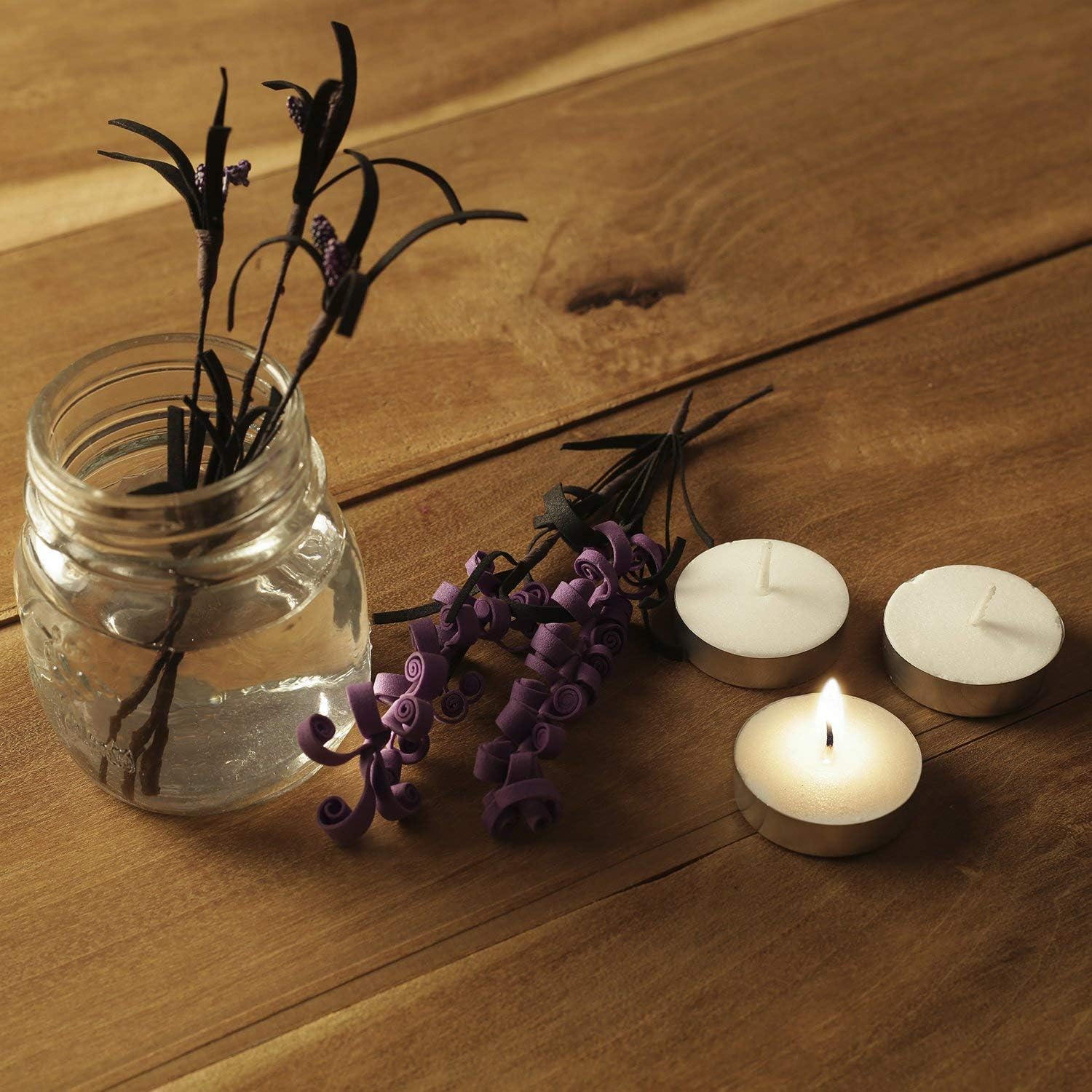 Wax Tealight Candles Set, Unscented Celebration People Wax Tealight Candles, Unscented Wax Tea Light Candles, Colored Unscented Wax Tealight Candles (Pack of 100, White-Vanila Fragrance)