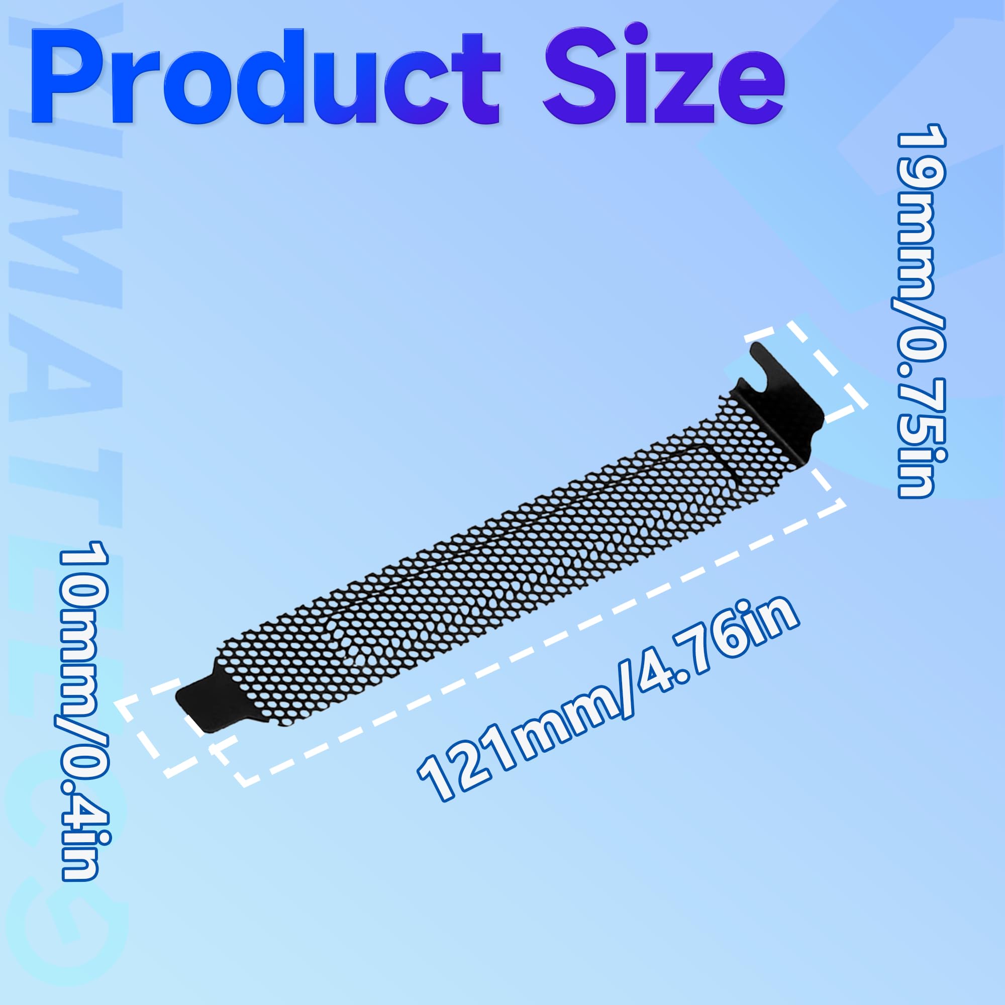 10 coperture per slot PCI, in acciaio al carbonio, filtro antipolvere di ventilazione, piastra di copertura con viti per case del computer (120 x 20 mm, nero, 10 pezzi)