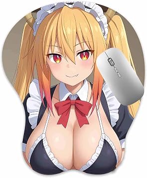 3D Mouse Pad Oppai Mousepad with Soft Gel Wrist Rest Anime Manga Gaming Boob pad Anti-Slip Mouse Mat Tohr