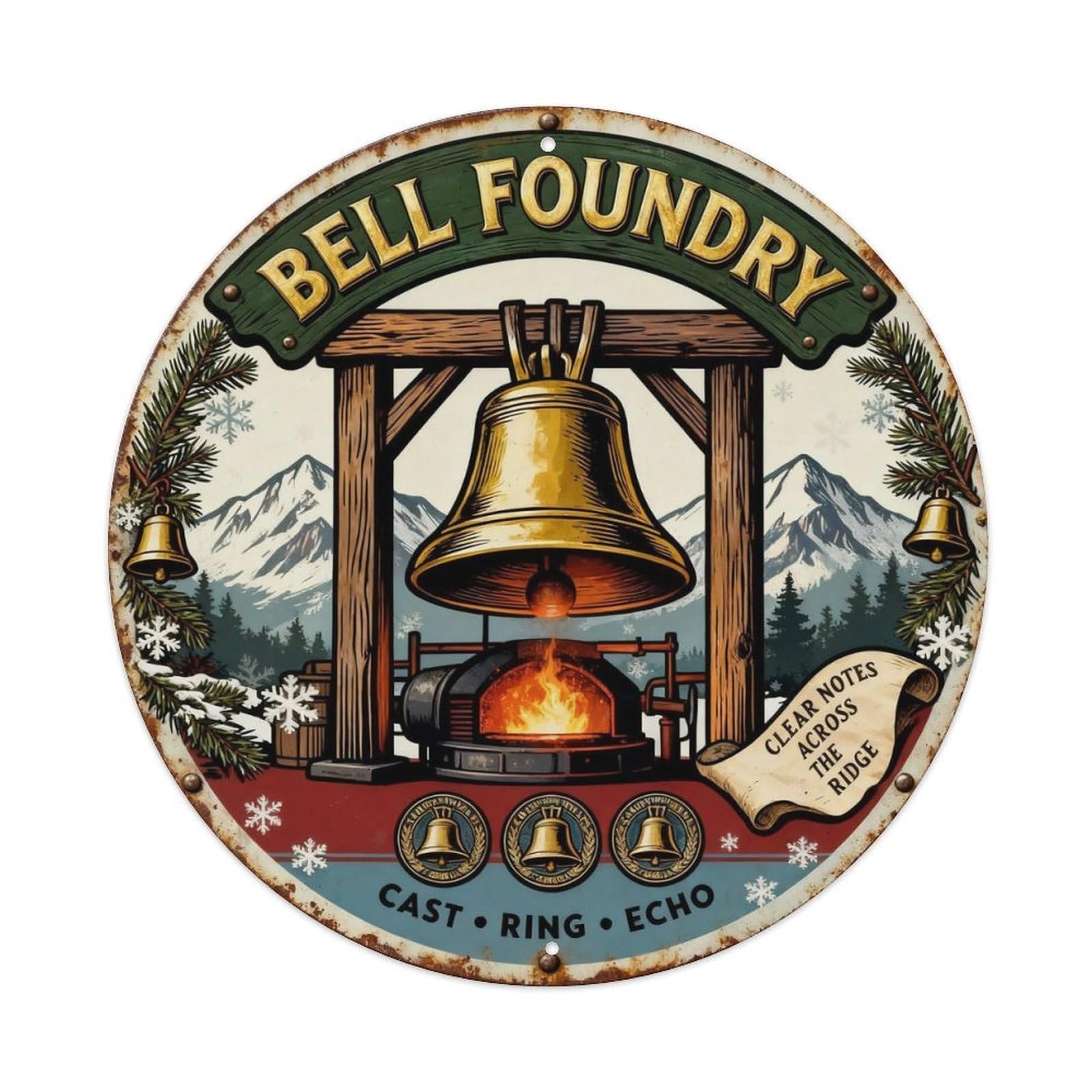 Bell Foundry Sign Metal Tin Sign Plaque