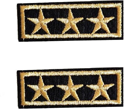2PCS Epaulet US Flag Stars Shoulder Strap Emblem Iron On Patch Embroidered Sew On Patches for DIY Hat, Jacket, Arts Craft Clothes Patches Pattern 08