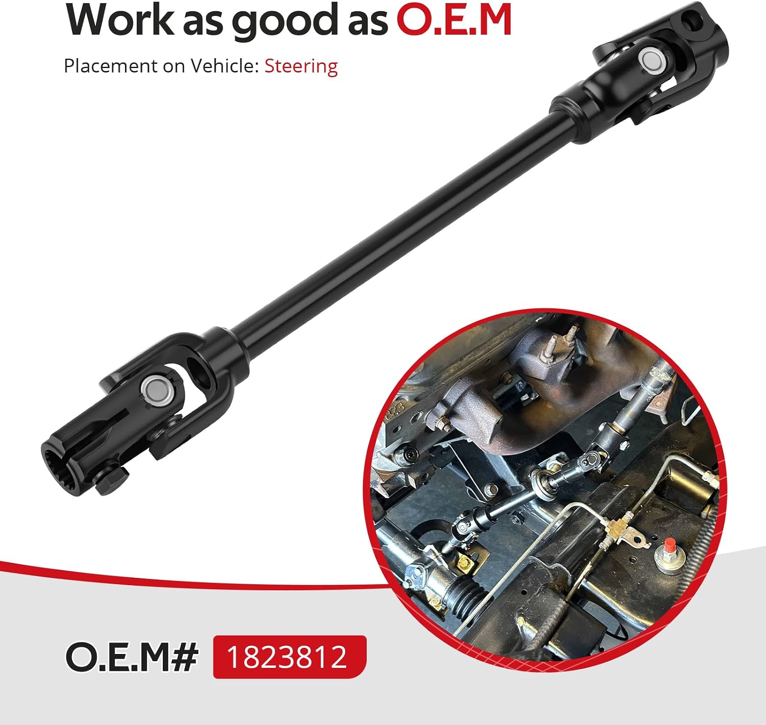 JAVIK Lower Steering Shaft Fit For Polaris Ranger 800 Crew XP HD EPS 2011-2012,O.E.M#1823812