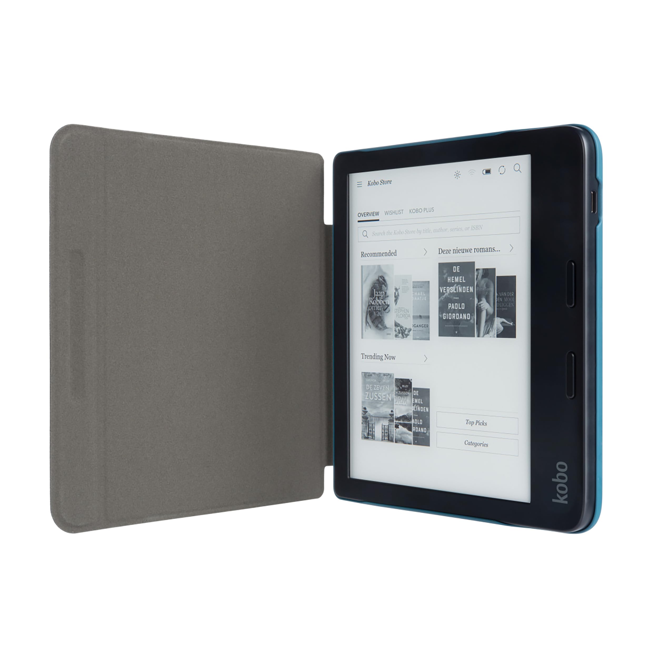 Gecko Covers Kobo Libra 2 Easy-Click 2.0 - Copertura E-Reader, Colore: Petrolio