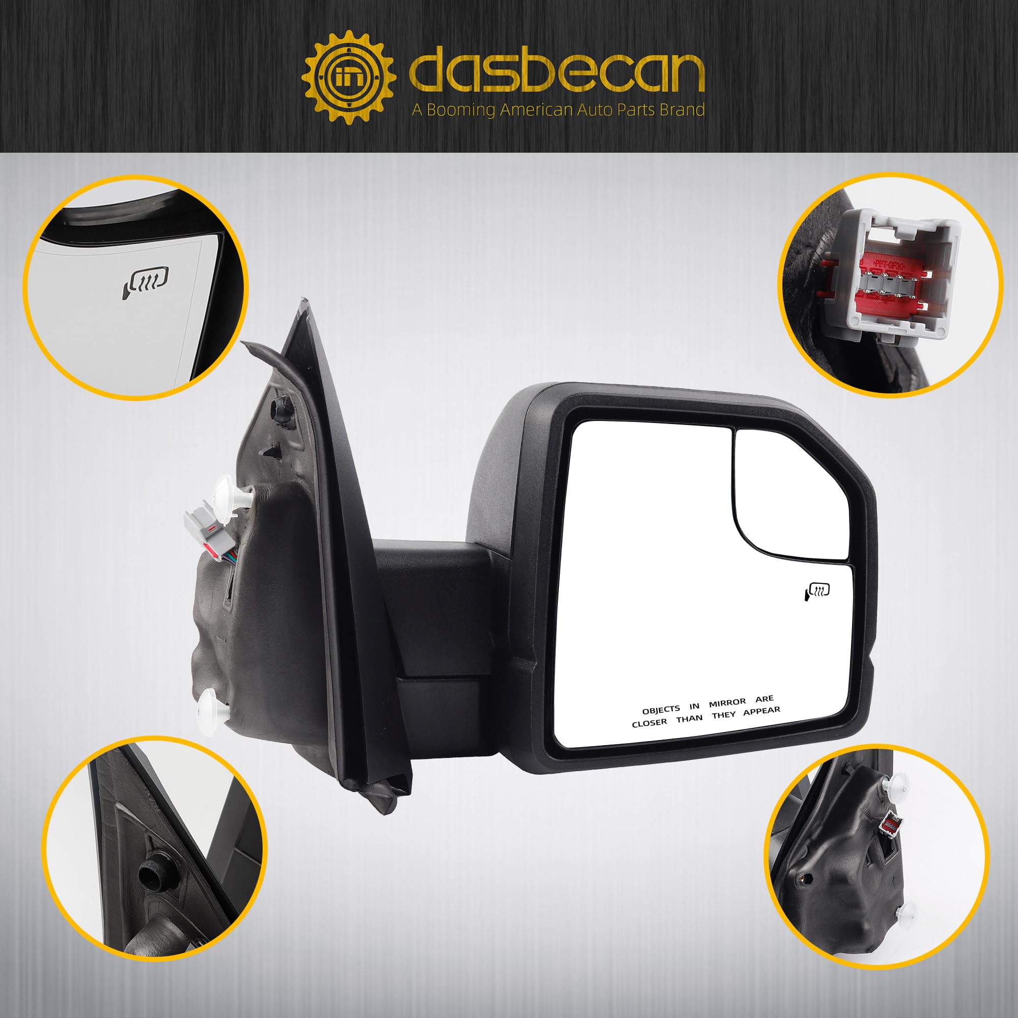 Amazon.com: Dasbecan 8 Pins Right Side Mirror Assemble Compatible