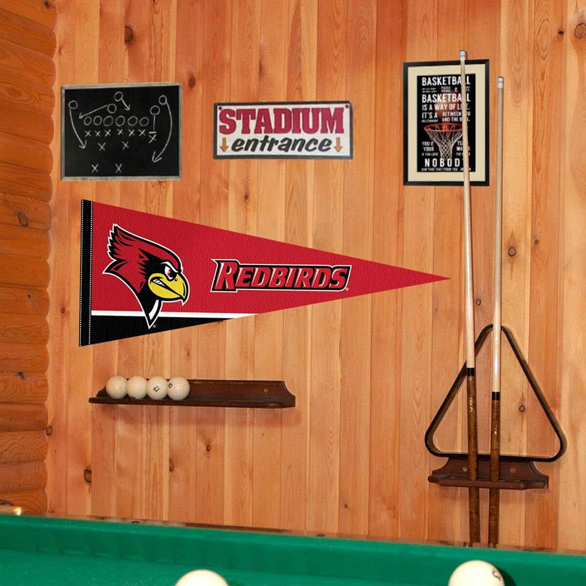 Illinois State Redbirds Pennant Full Size Felt - Image 2