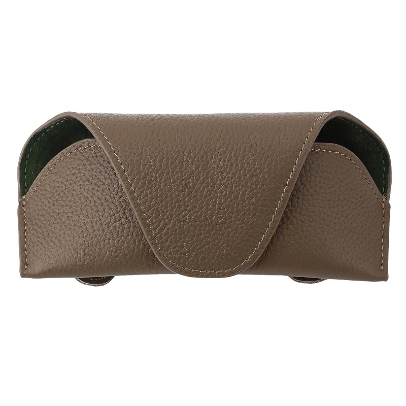 Suporte magnético para óculos no para-sol do carro KEVANCHO em couro 02-khaki