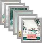 Picture Frames for 10 Photos with Mat, Multi Gallery Picture Frames Set with Two 8x10, Four 5x7, Four 4x6, Hanging or Tabletop Display Home Wall Collage Decor