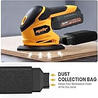 Vista 4 de Lijadora de detalles inalámbrica compatible con batería Dewalt de 20 V MAX (solo herramienta), lijadora eléctrica compacta de mouse de 12000 rpm
