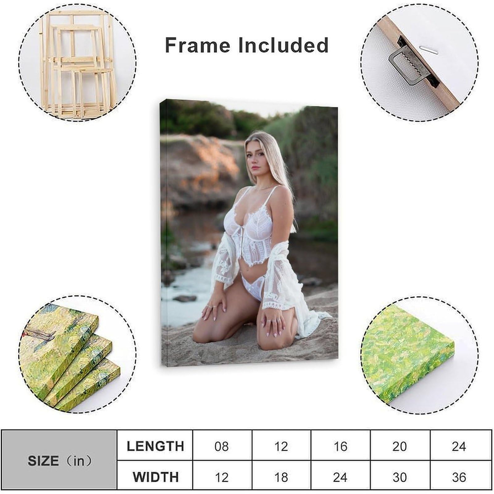 Amazon.com: Milena Laplassotte Famous Sexy Model Art Poster 2Wall Poster  Art Canvas Printing Living Room Office Bedroom Aesthetic Poster  16x24inch(40x60cm) Frame-style: Posters & Prints