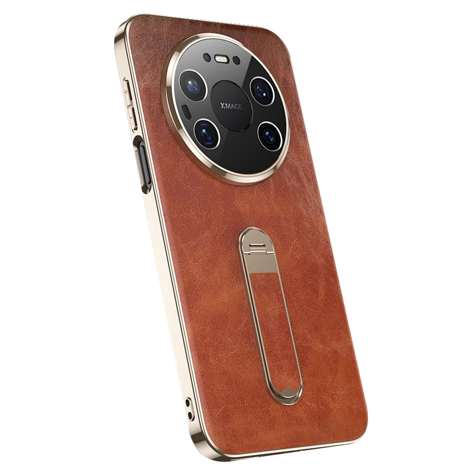 Coque Huawei Mate 80 Pro fine anti-rayures avec support caméra cuir
