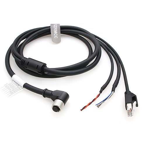 SZRMCC Livox Mid-360 Cable M12 Pin Female Aviation Plug 3 in 1 Splitter Data Sensor Cable for DJI Lidar Livox Mid-360 Mid-70 Avia Lidar (Right Angle 12 pin, 1m)