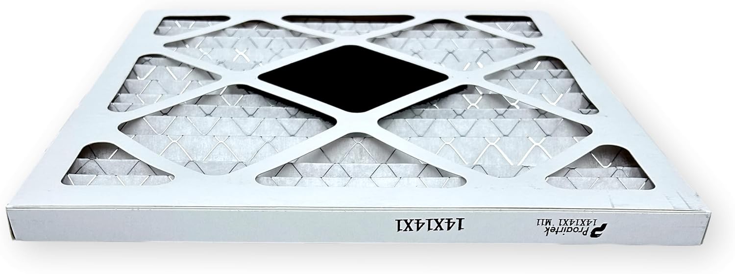 Proairtek AF14141M11DWH Model Diamond 14x14x1 Pack of 6 Air Filters, MERV 11 with One "Diamond" Activated Carbon Tile to Neutralize Odors; Durable Electrostatic Pleated Design; Made in USA