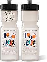 Vista 10 de Botellas de agua deportivas 50 Strong – Botellas de plástico reutilizables de 22 oz libres de BPA con tapa de tracción – Fabricadas en EE. UU.