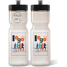 50 Strong Sports Water Bottles Reusable 22 oz BPA-Free Plastic Bottles with Pull Top Cap Made in USA Top Rack Dishwasher Safe Fits Most Bike Cages Brand