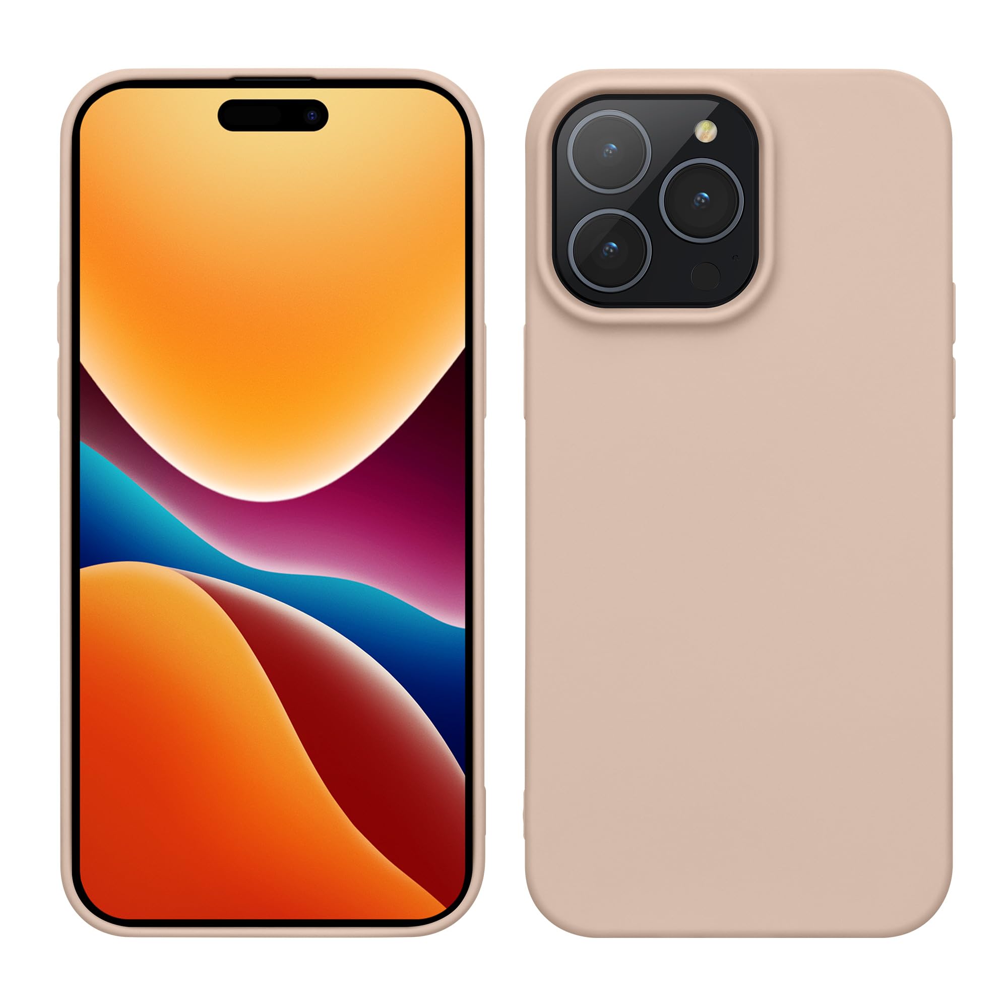 kwmobile Case compatible with iPhone 15 Pro Case - Soft Slim TPU Silicone Phone Cover - Coconut Swirl