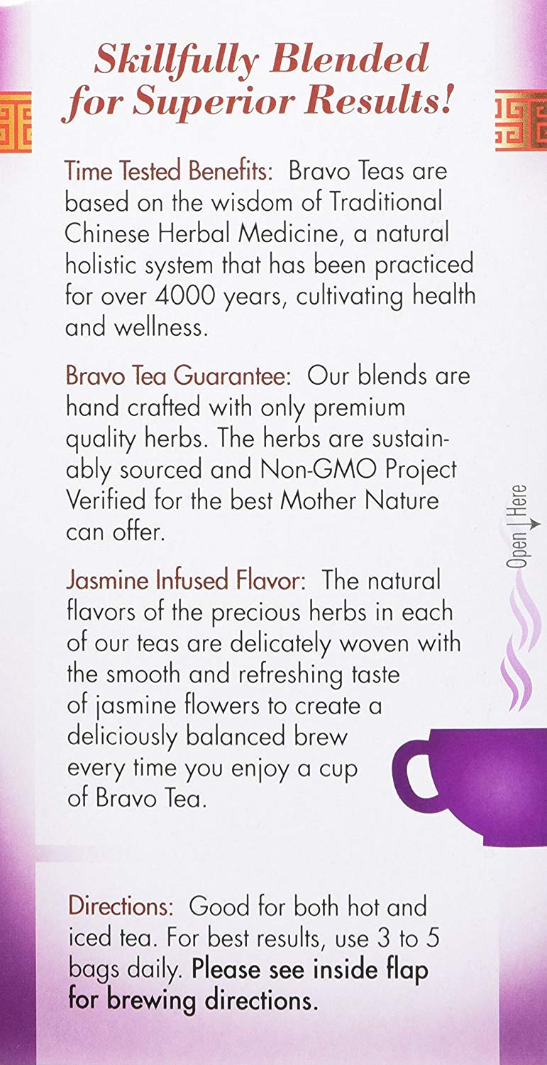 Bravo Tea Cholesterol Health Herbal Tea Caffeine Free, 20 Tea Bags, 2 Count - Image 4