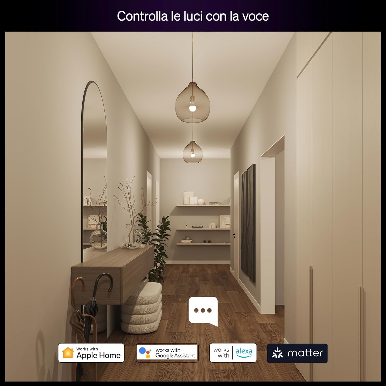 Philips Hue Essential Starter Kit, Con Bridge e 4 lampadine smart E27, Lampadine intelligenti con luce bianca e colorata, Luci smart compatibili con Alexa, Google Assistant e Apple Home
