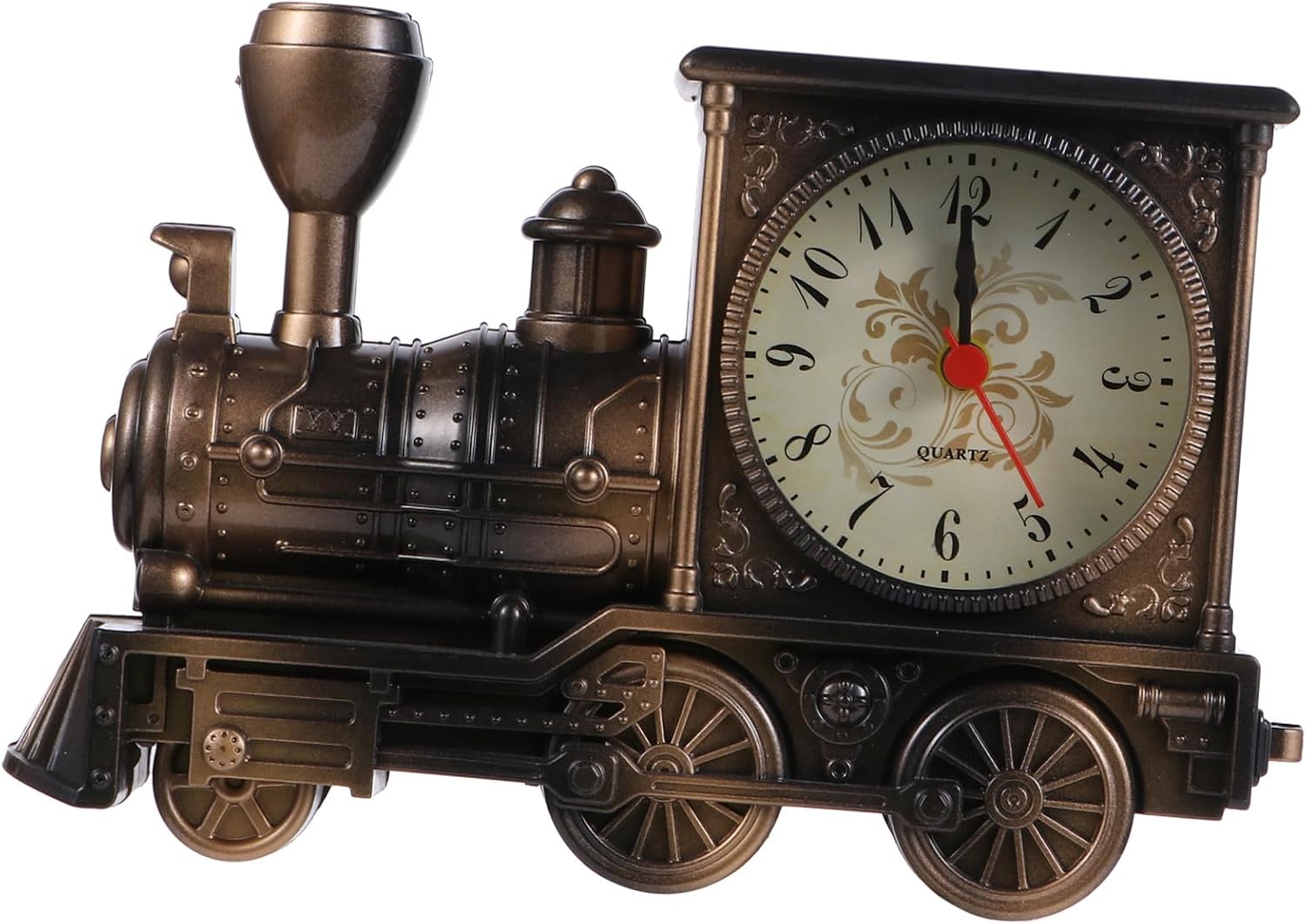 Toyvian Train Alarm Clock Golden Plastic Space Saving Desk Decor