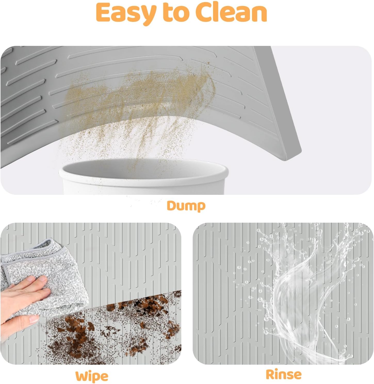 Silicone Pet Cage Liner Mat, 46” x32” Small Animals Floor Bed Mat Washable & Reusable Rabbit Playpen Mat, Pet Training Pads for Rabbits Guinea Pigs Bunny Hamster Cats Dogs