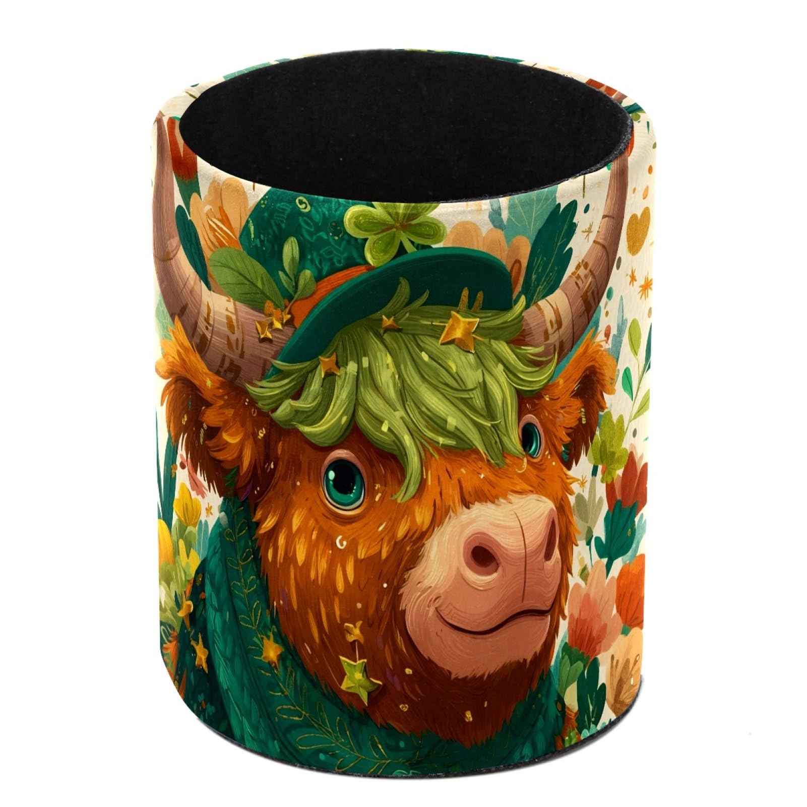 FWJZDSP Cows Pencil Cup Pen Organizer Makeup Brush Holder for Office Home Countertop Desk Accessory Storage