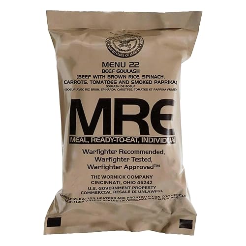MRE ricos en nutrientes - Comidas portátiles de supervivencia alimentaria - Larga vida útil lista para comer raciones de alimentos de emergencia -