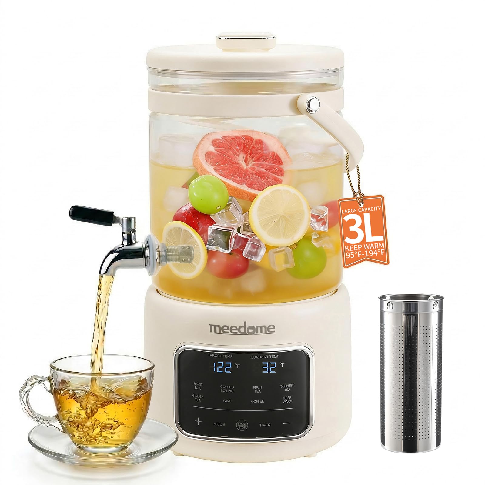 Amazon.com: Meedome 3L Electric Kettle & Beverage Dispenser with
