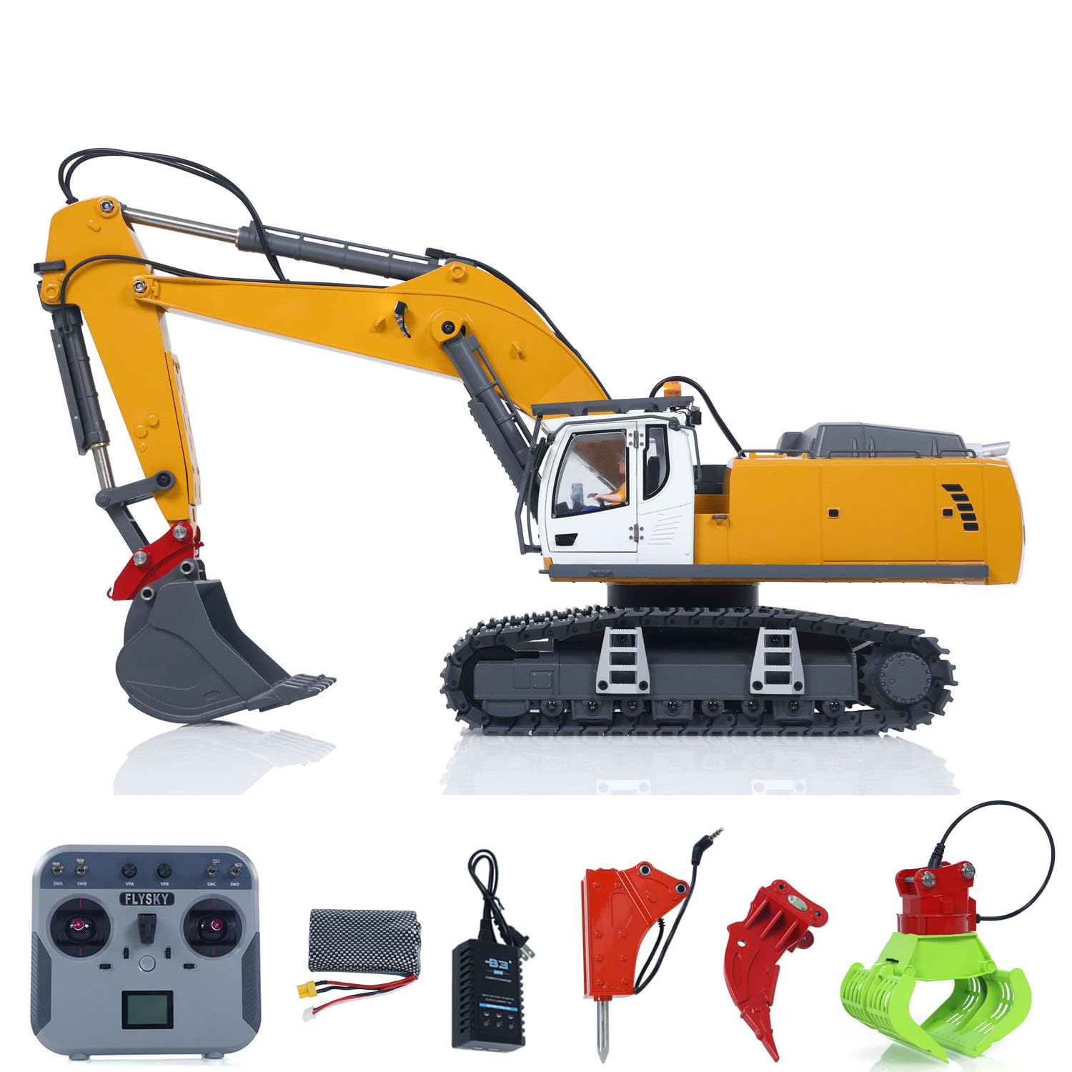 Toucan RC Hobby 1/18 Kabolite RC Bagger 5901 100S Elektrischer Hebebügler Flysky Fernbedienung 970 Bagger Engineering Fahrzeug Elektro Ripper Hammer Neujahr Geschenk