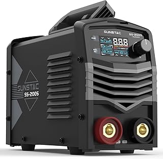Sunstac 200A Stick Welder ARC/Lift TIG Welding Machine with VRD Optional, LCD Display MMA Welder Machine 110V/220V Dual Voltage with Hot Start, Arc Force and Anti-Stick