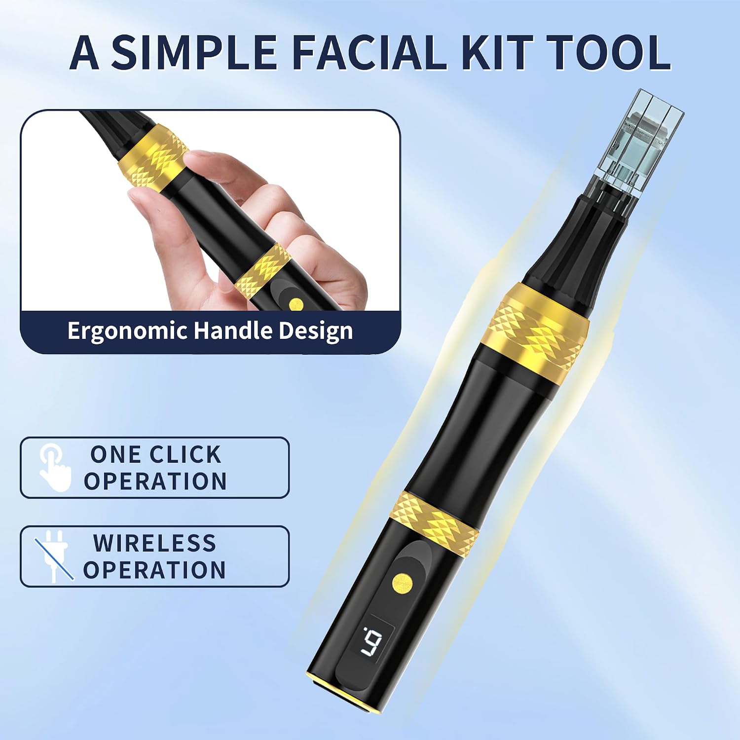 Facial Beauty pen for Skincare Routine - 6 Adjustable Modes, Lightweight Device for Home Use, Easy to Use for Daily Care