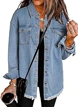 Women's Denim Jacket Long Denim Jacket Vintage Oversized Half Season Boyfriend Jacket Women's Transition Jacket