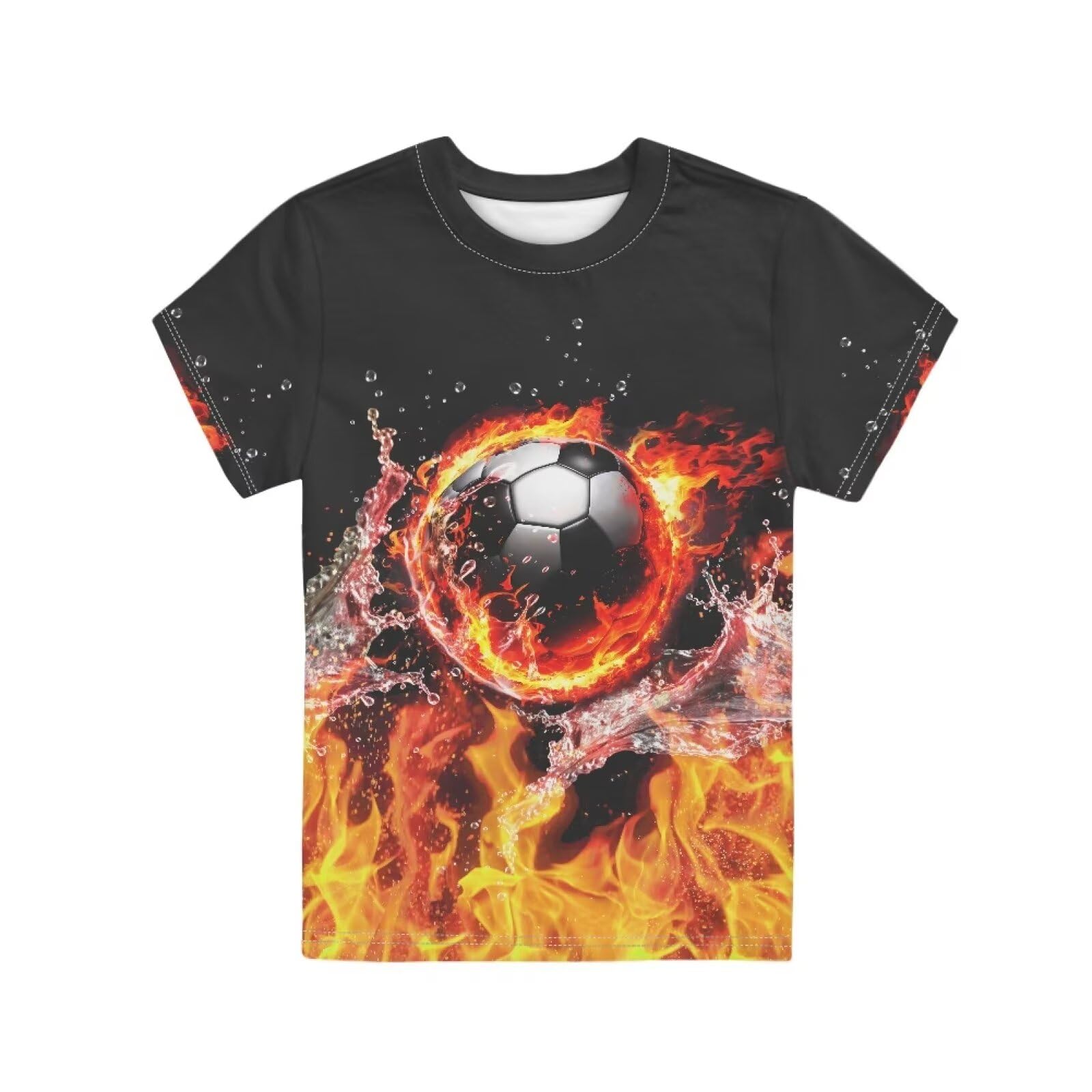 JEOCODY Boys Girls Graphic Tees Funny 3D Printed Short Sleeve T-Shirts 3-16T
