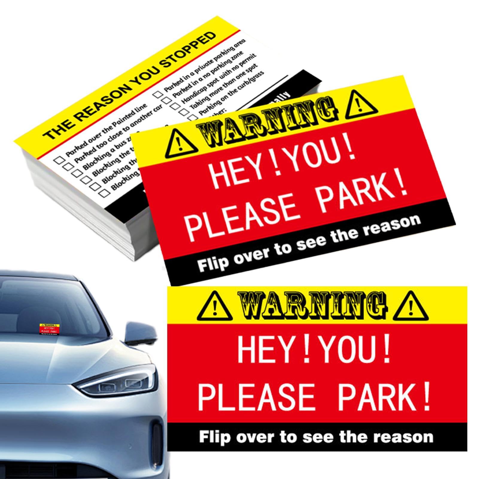 50 stuks slechte parkeerkaarten je hebt als een idioot geparkeerd