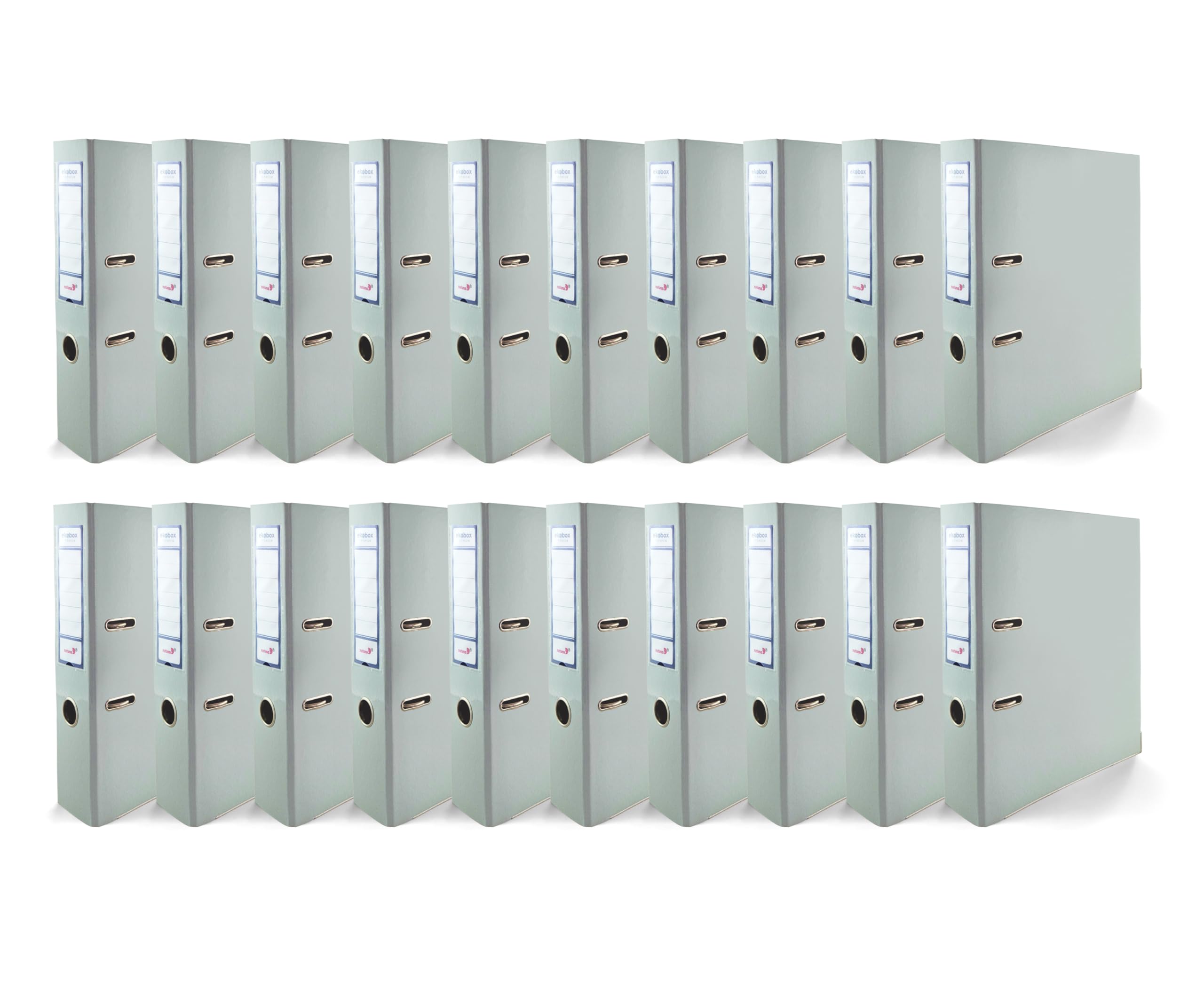 Netuno 20 Binder Pastel Blue Glossy A4 Spine 7.5 cm 2.95 in Extra Wide Cardboard File Organizer for Office School Desk Storage documents Strong Stable Large Capacity Practical โ image 1