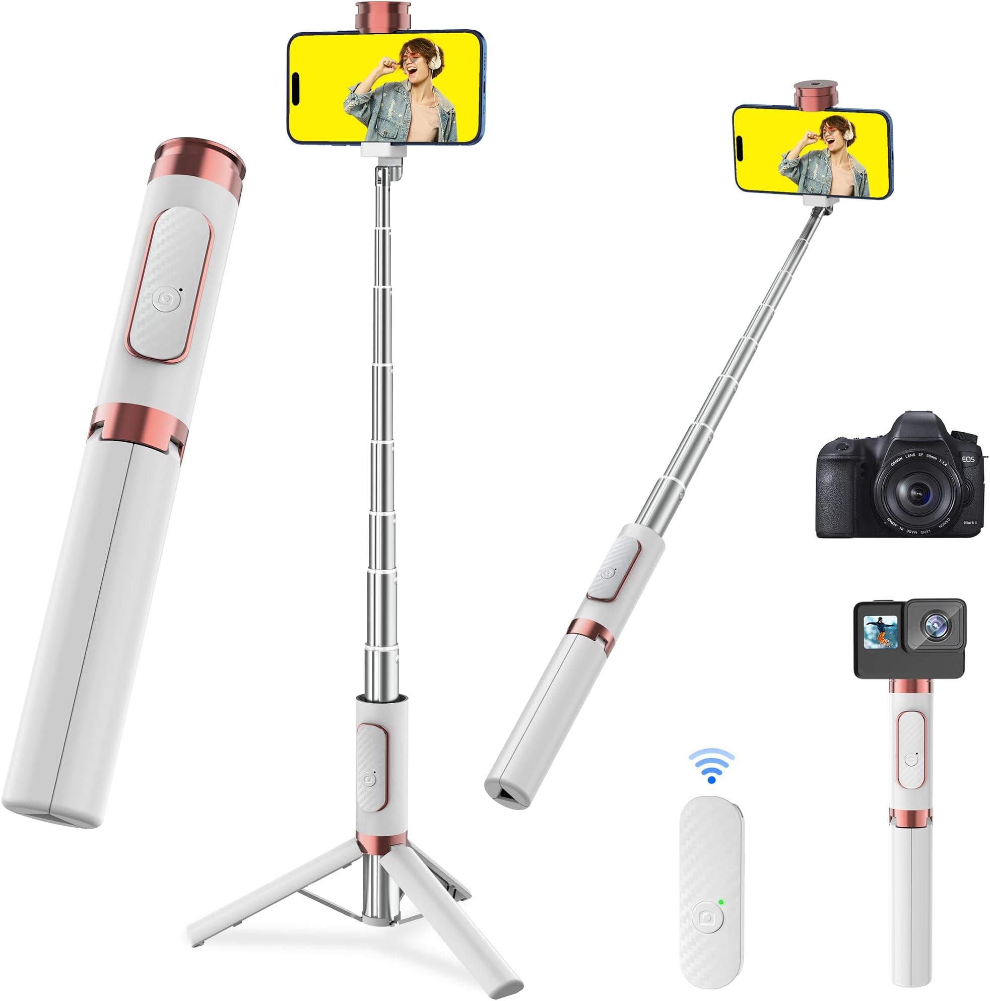 COLOR LIZARD CellphoneTripod with Remote, Aluminum Alloy Selfie Stick ...