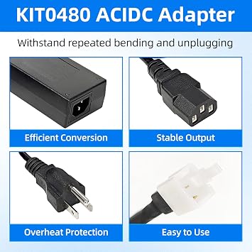 KIT0480 20V 4.5A Power Adapter for Traeger Pro,Ironwood,Silverton,Timberline,Century,Replacement,Replace ELE143 Power Supply Cord Cable Battery Charger PSU