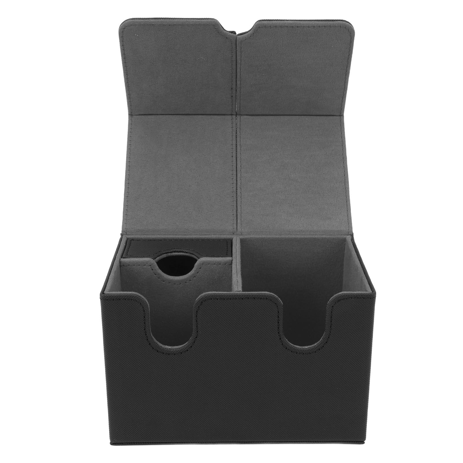 Card Cape Deck Box Premium PU Cuero Magnético Almacenador de Almacenamiento del Soporte de la Carcasa Se Adapta a 160 Cartas Tarot Trading Decoración Elegante Hogar de la Oficina (Black)